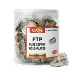 CAT6 FTP RJ45 Network Metal Connector – Gold-Plated | Shielded | 8P8C Modular Plug