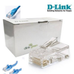 D-Link RJ45 CAT6 Network Connector (100 Pcs) – 8P8C Modular Plug | LAN Cable Connector | High-Quality
