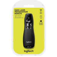 Logitech R400 Laser Presentation Remote – Wireless Presenter with Red Laser Pointer for Professional Presentations