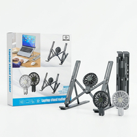Foldable Laptop Stand with FAN – Adjustable & Portable Laptop Holder for Comfortable Desk