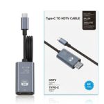 Type-C to HDMI 2 Meter Cable – 4K UHD 30Hz Digital Audio & Video Cable for Laptop, MacBook, Tablet & Monitor