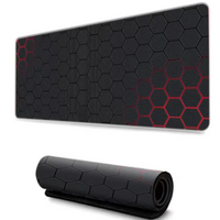 black football ring Gaming Mouse Pad (35" × 15.8") – XXL Extended Desk Mat | Smooth Surface | Anti-Slip Base