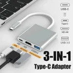 USB-C To HDMI-compatible 3 in 1 Cable Converter for iPad Mac USB 3.1 Type C To HDMI-compatible 4K Adapter Cable